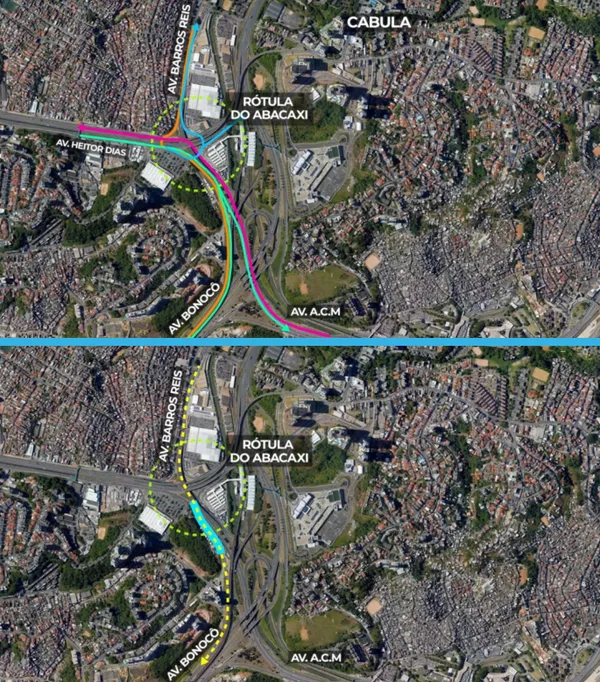 Obras entre Vila Laura, Bonocô e Rótula do Abacaxi