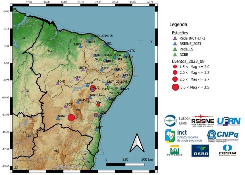 Em setembro Bahia registrou 20 tremores de terra