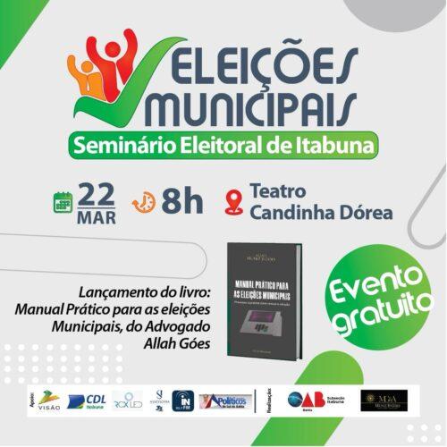 Seminário eleitoral abordará temas relevantes para as eleições municipais em Itabuna
