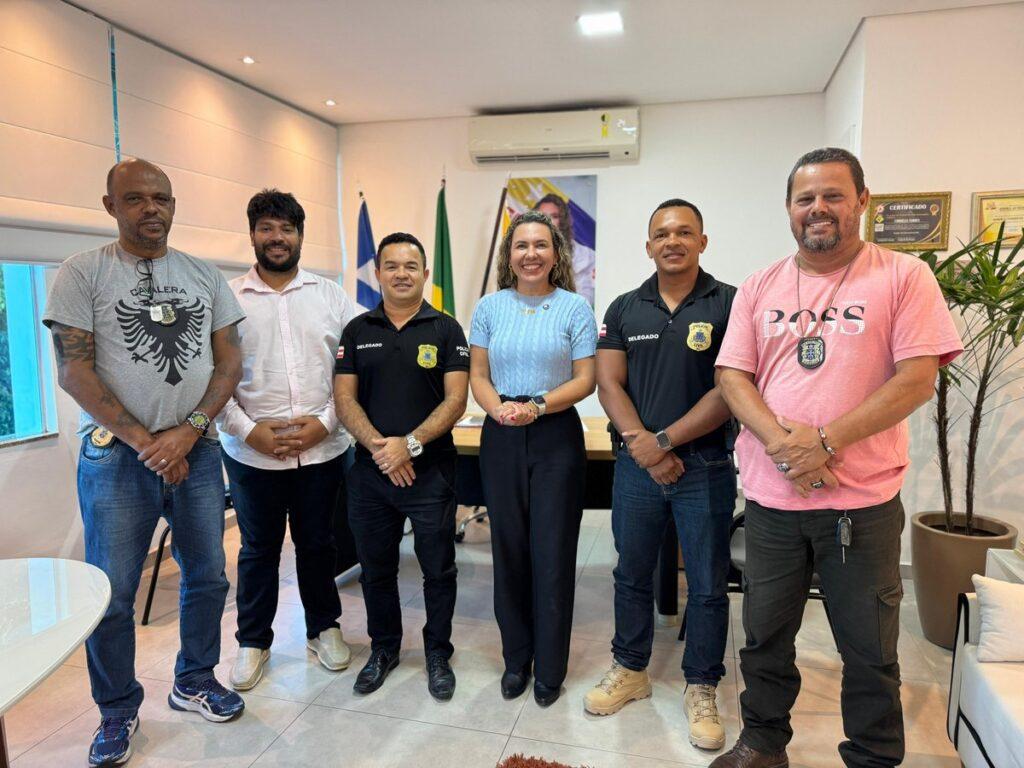 Cordélia discute segurança em Eunápolis com novo coordenador da Polícia Civil.