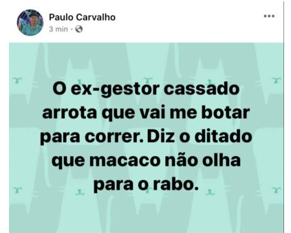 TENSÃO ENTRE PREFEITO E EX-PREFEITO ACENTUA NA REDE SOCIAL