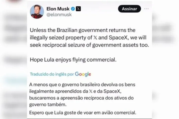 Elon Musk Ameaça Governo Brasileiro em Resposta ao Bloqueio do X pelo STF