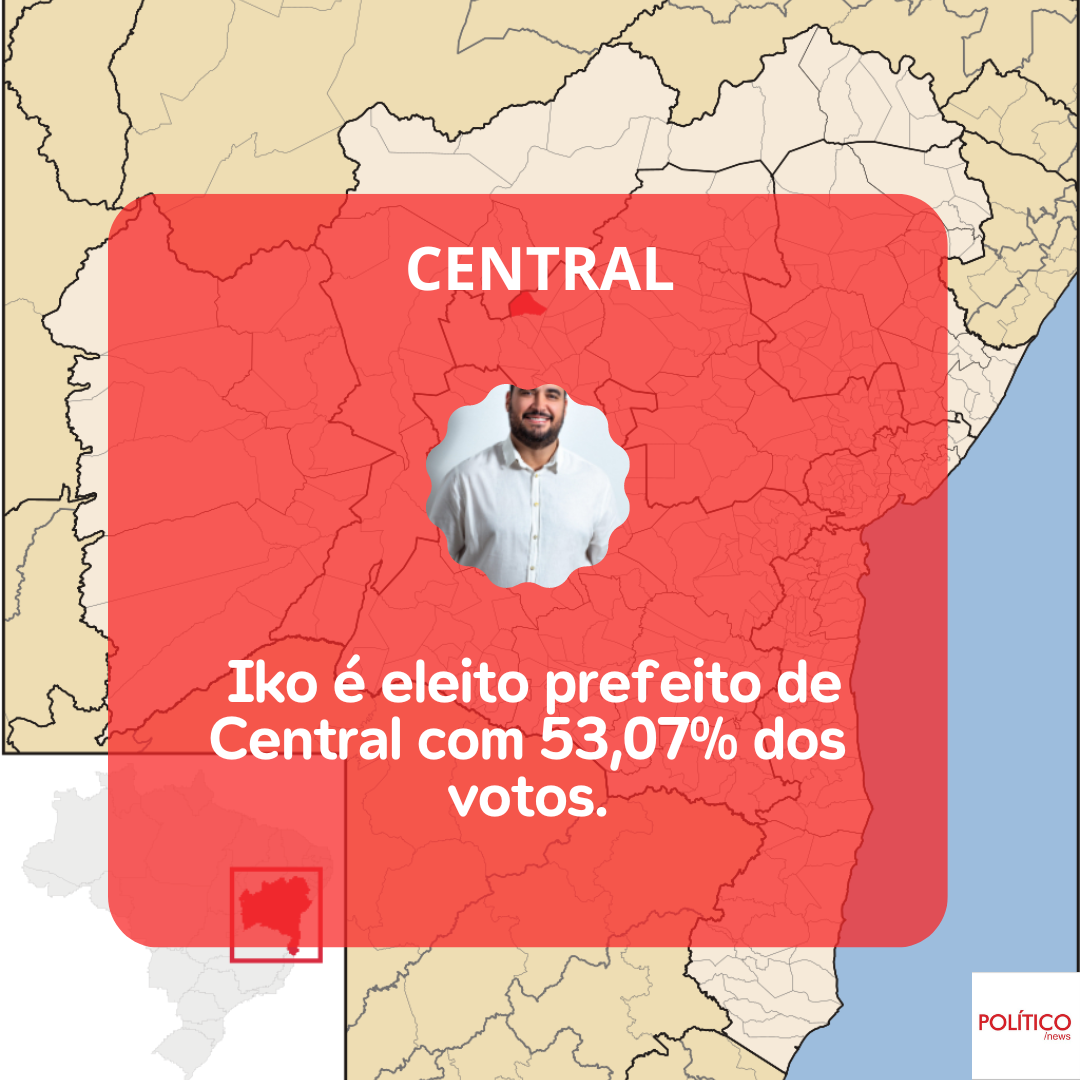 Iko, do PT, é eleito prefeito de Central.