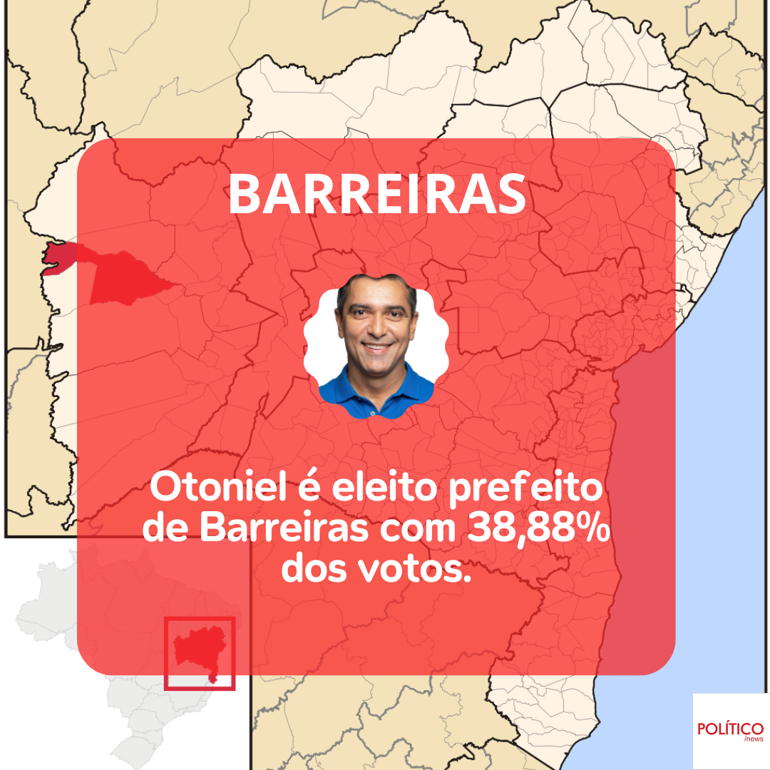 Otoniel, do UNIÃO, é eleito prefeito de Barreiras.