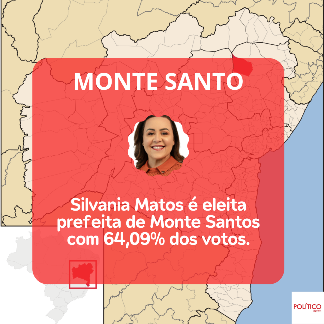 Silvania Matos, do PSB, é eleita prefeita de Monte Santo.