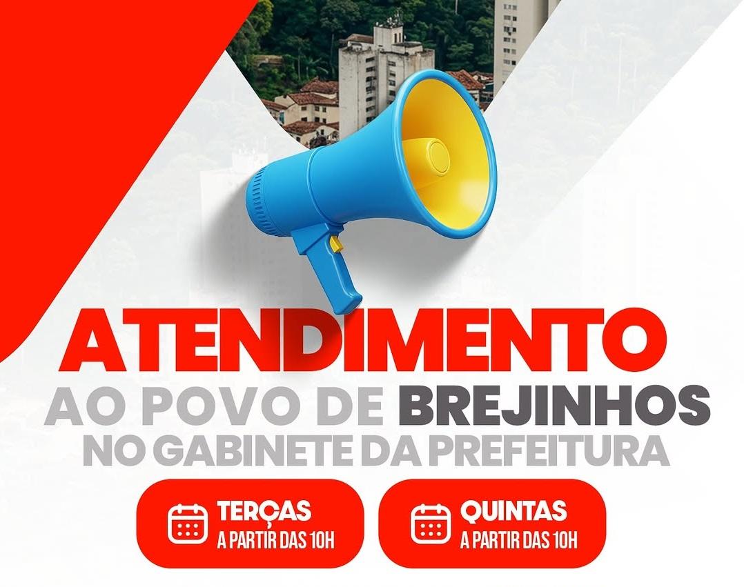 Prefeitura de Oliveira dos Brejinhos estabelece dias oficiais de atendimento ao público.